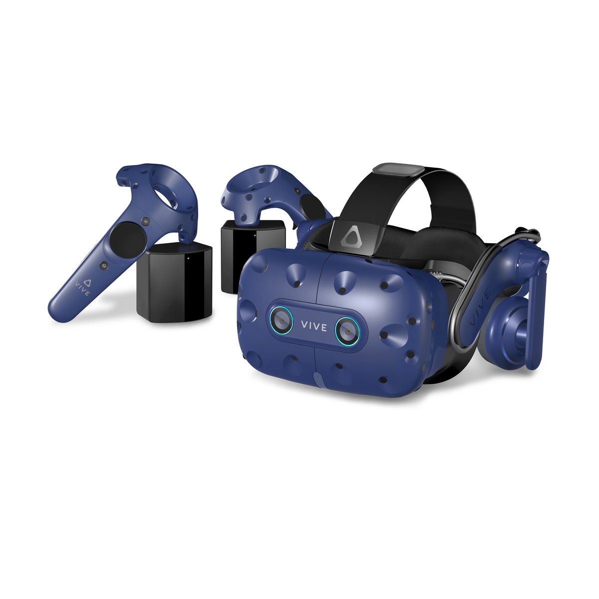 HTC - HTC VIVE PRO EYE Eye Tracking Room Scale VR Headset Bundle Including Contro
