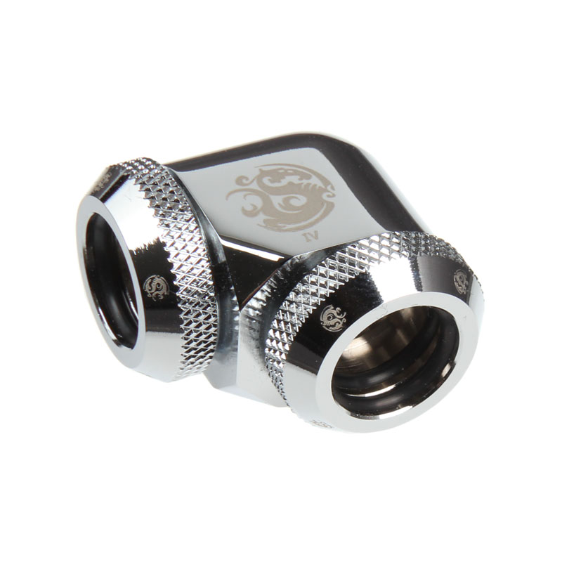 Bitspower 12mm 90 Degree Dual Multi-Link Fitting - Silver