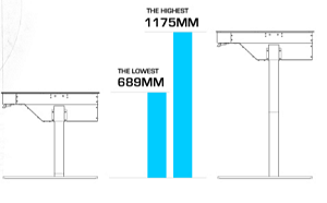 Lian Li Gaming Desk height options