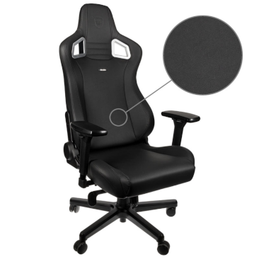 Epic black edition and Close up on noblechairs material