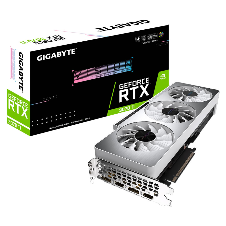 Gigabyte - Gigabyte GeForce RTX 3070 Ti Vision OC 8GB GDDR6X PCI-Express Graphics Card