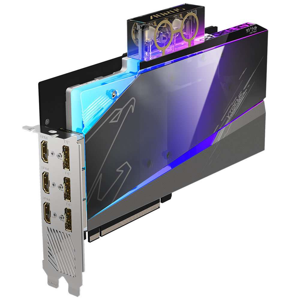 Gigabyte - Gigabyte Aorus GeForce RTX 3080 XTREME WATERFORCE WB LHR 10GB GDDR6X PCI-Ex