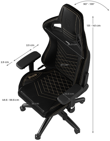 noblechairs EPIC Gaming Chair measurements