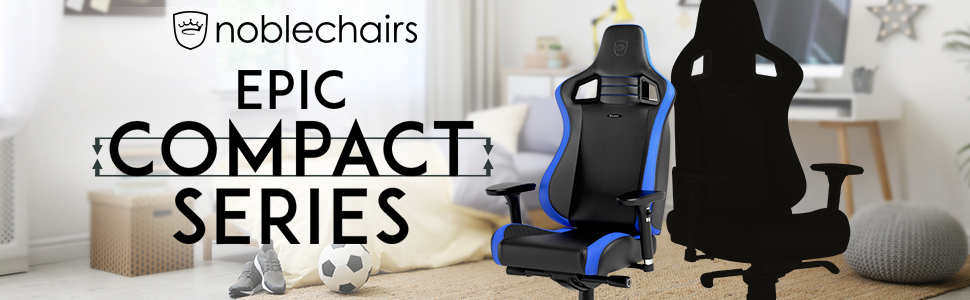 Banner image for the noblechairs EPIC Compact Blue Gaming Chair