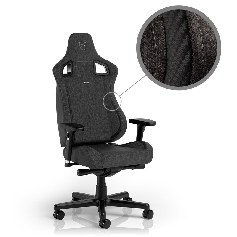 noblechairs EPIC Compact TX Gaming Chair with focus on material and colour - anthracite