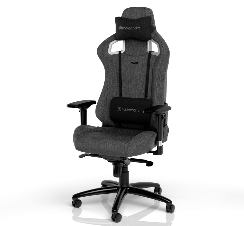 noblechairs EPIC TX Gaming Chair – Anthracite with head and lumbar pillows