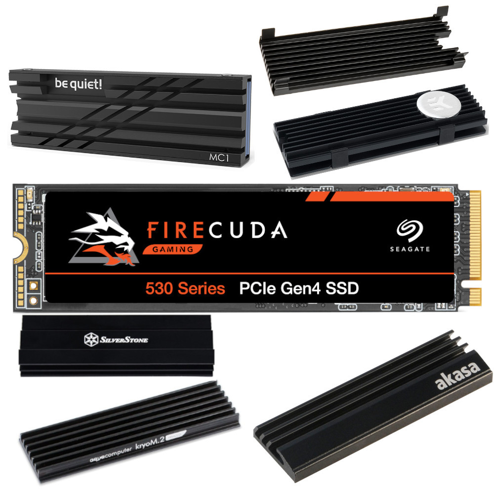 Seagate - Seagate FireCuda 530 500GB Gen4 M.2 SSD Drive  M.2 Heatsink Bundle Compatib