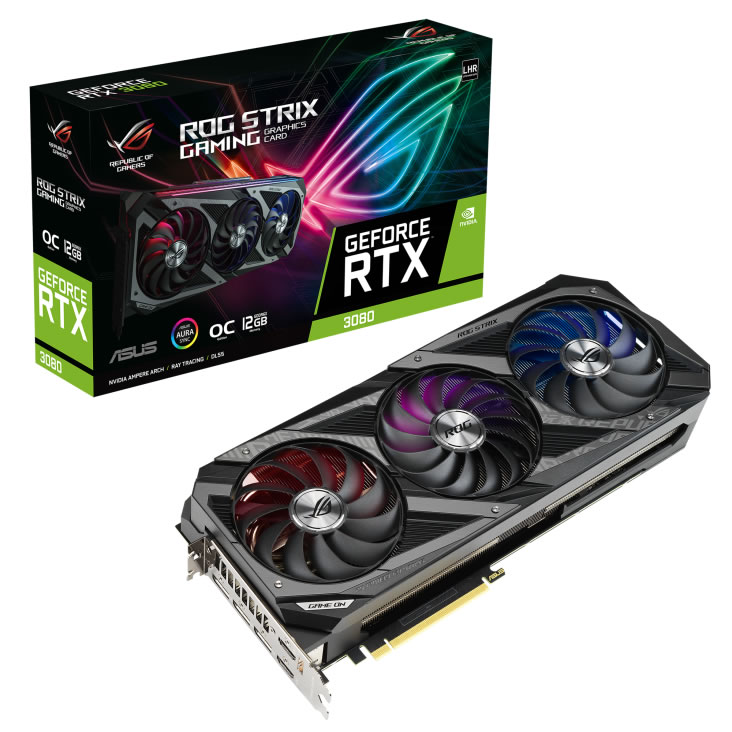 Asus GeForce RTX 3080 ROG Strix Gaming OC LHR 12GB GDDR6X PCI-Express Graph