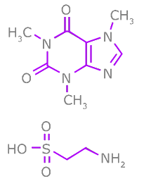 taurine and caffeine molecule