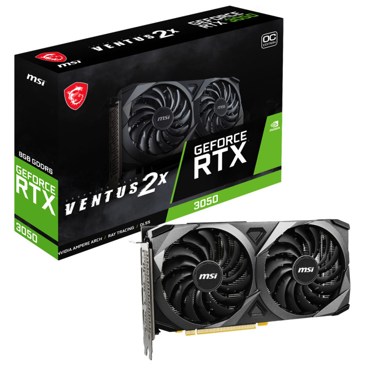 MSI - MSI GeForce RTX 3050 Ventus 2X OC LHR 8192MB GDDR6 PCI-Express Graphics Car