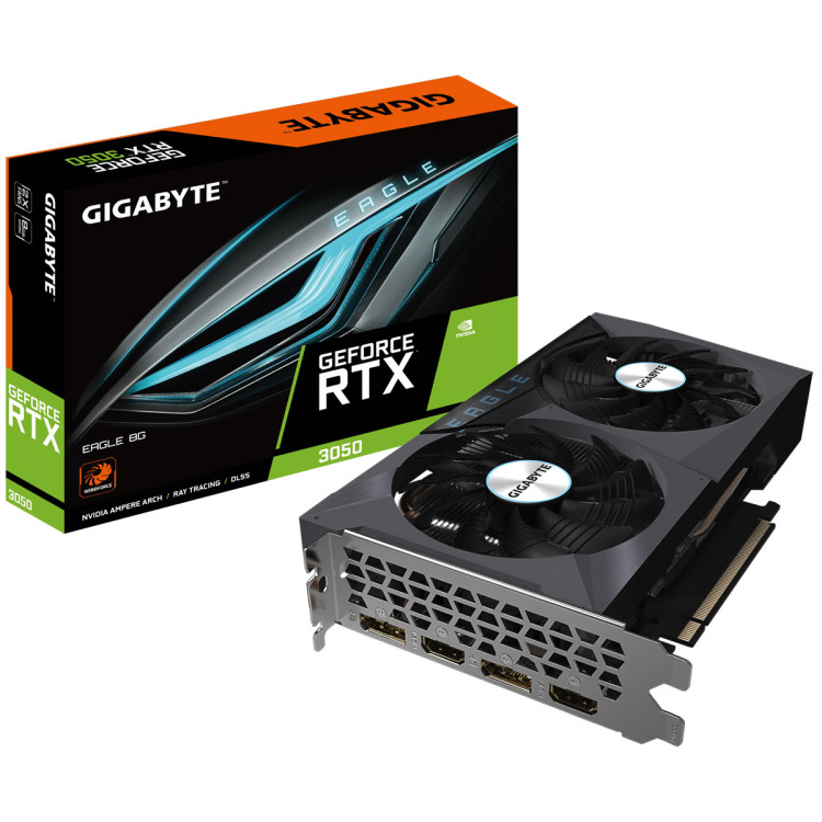 Gigabyte - Gigabyte GeForce RTX 3050 Eagle LHR 8192MB GDDR6 PCI-Express Graphics Card