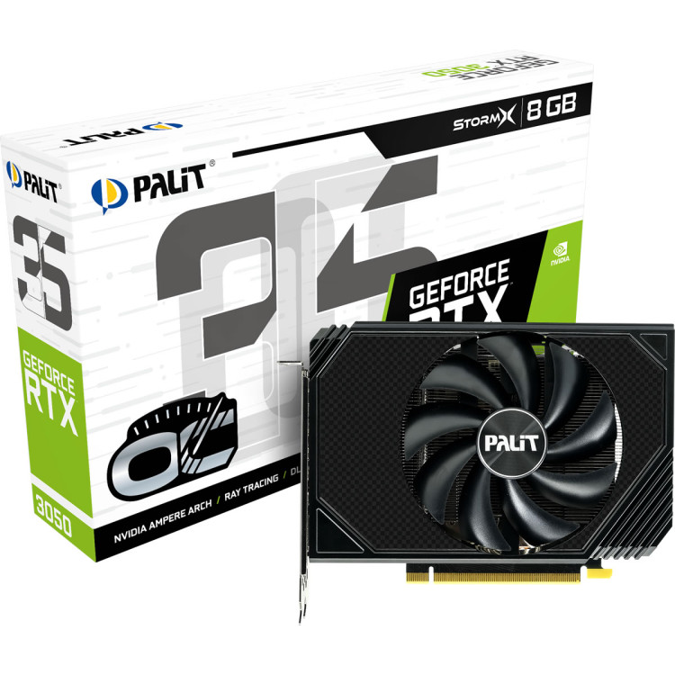 Palit - Palit GeForce RTX 3050 StormX OC LHR 8192MB GDDR6 PCI-Express Graphics Card