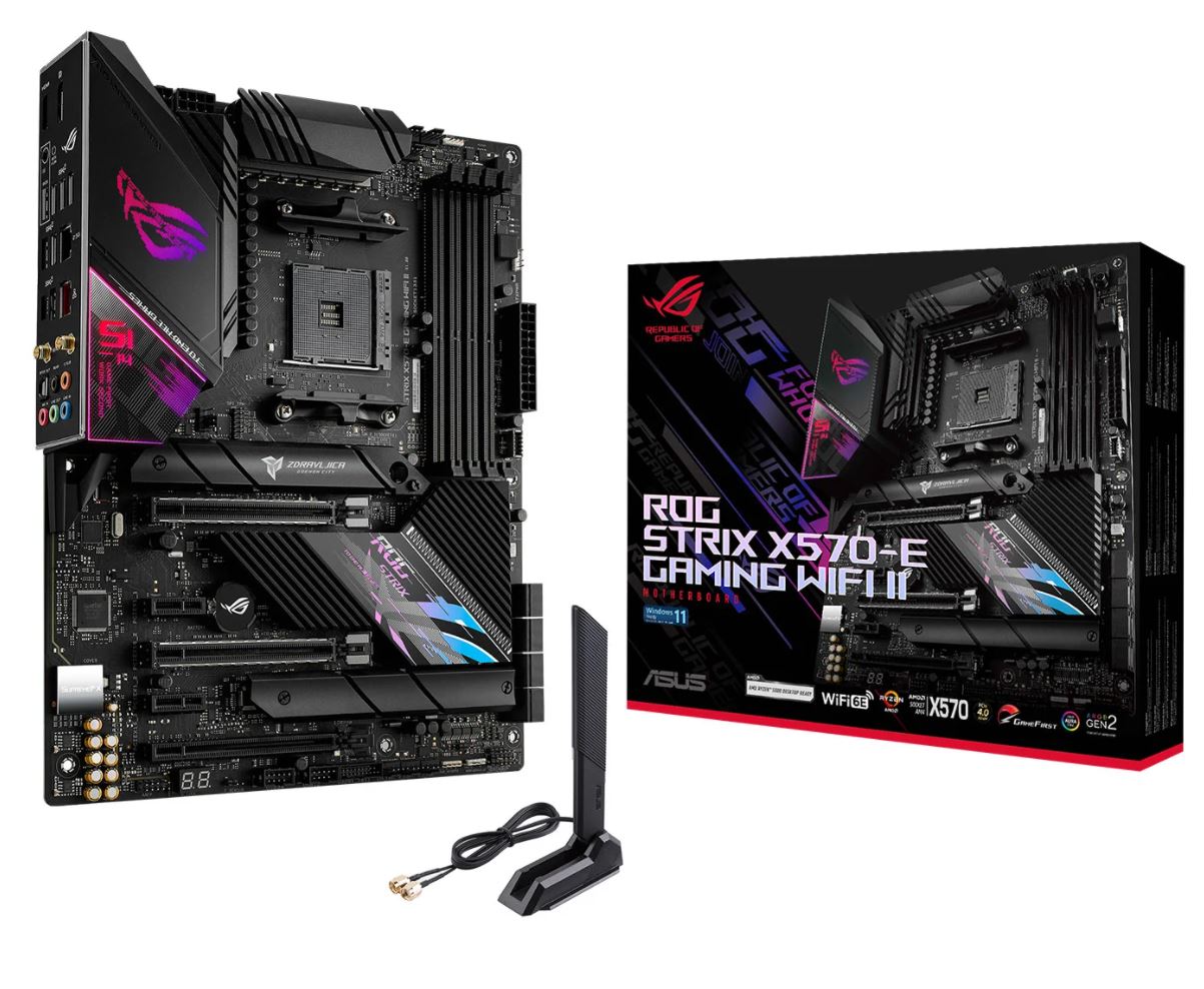 Asus - Asus ROG Strix X570-E Gaming WIFI II (AMD AM4) DDR4 X570 ATX Motherboard