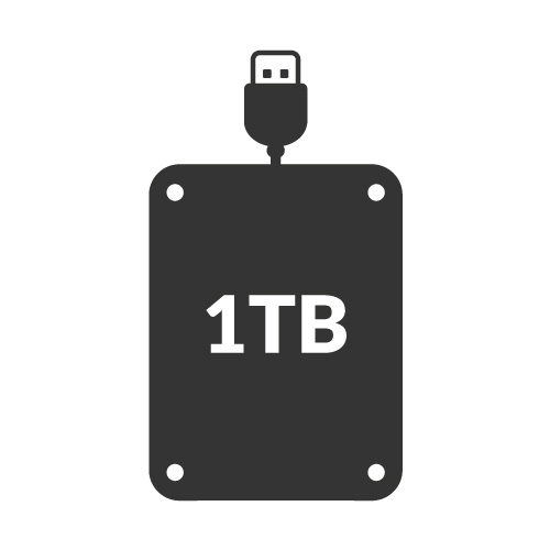 1TB External Hard Drives (HDD)