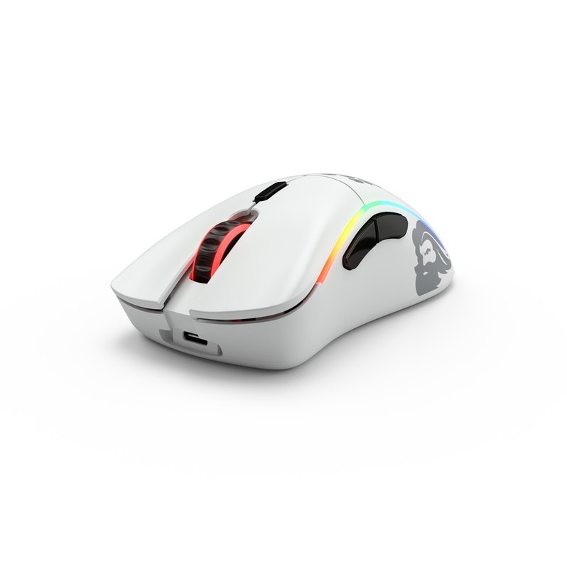 B Grade Glorious Model D- Wireless RGB Optical Gaming Mouse - Matte White (GLO-MS-DMW-MW)