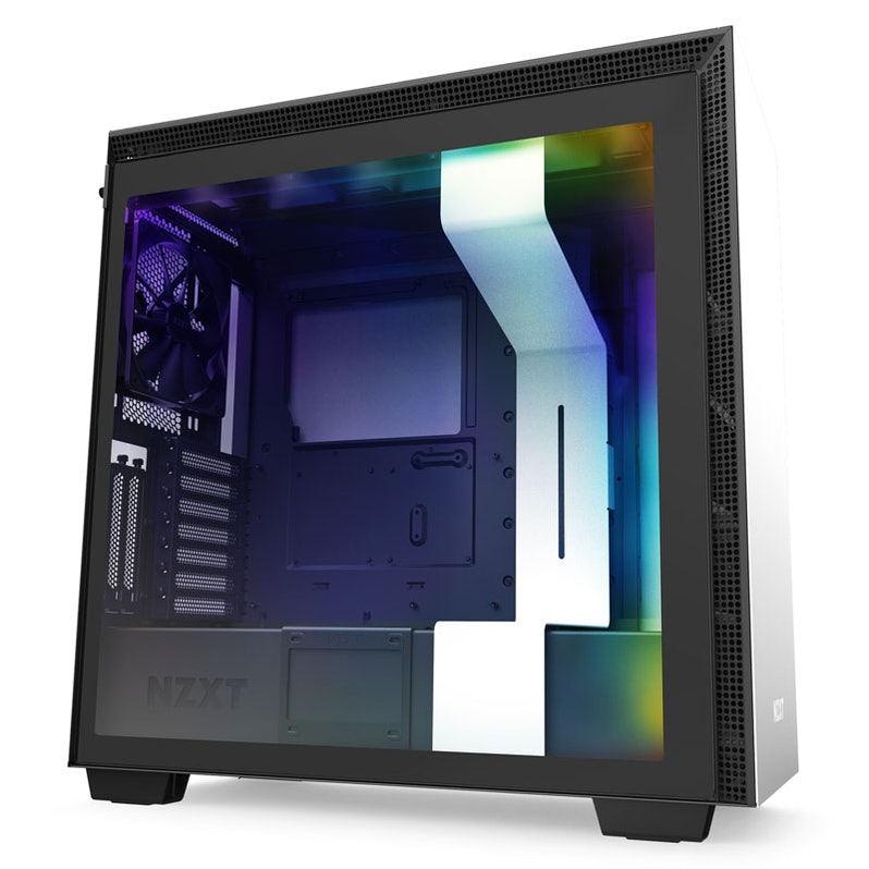 B Grade NZXT H710i Midi Tower RGB Gaming Case - White Tempered Glass