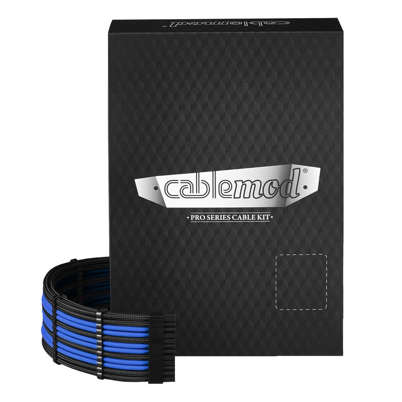 B Grade CableMod PRO ModMesh C-Series AXi, HXi & RM Cable Kit - Black/Blue (Yellow Label)