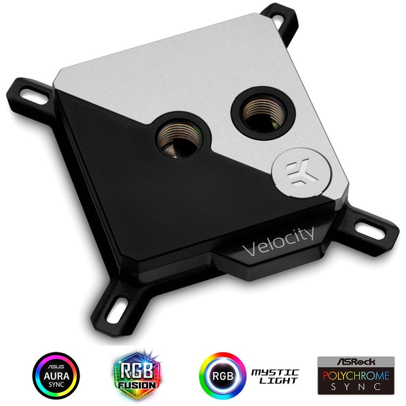 B Grade EK Water Blocks EK-Quantum Velocity Strike D-RGB CPU Water Block - Matte Black + Silver