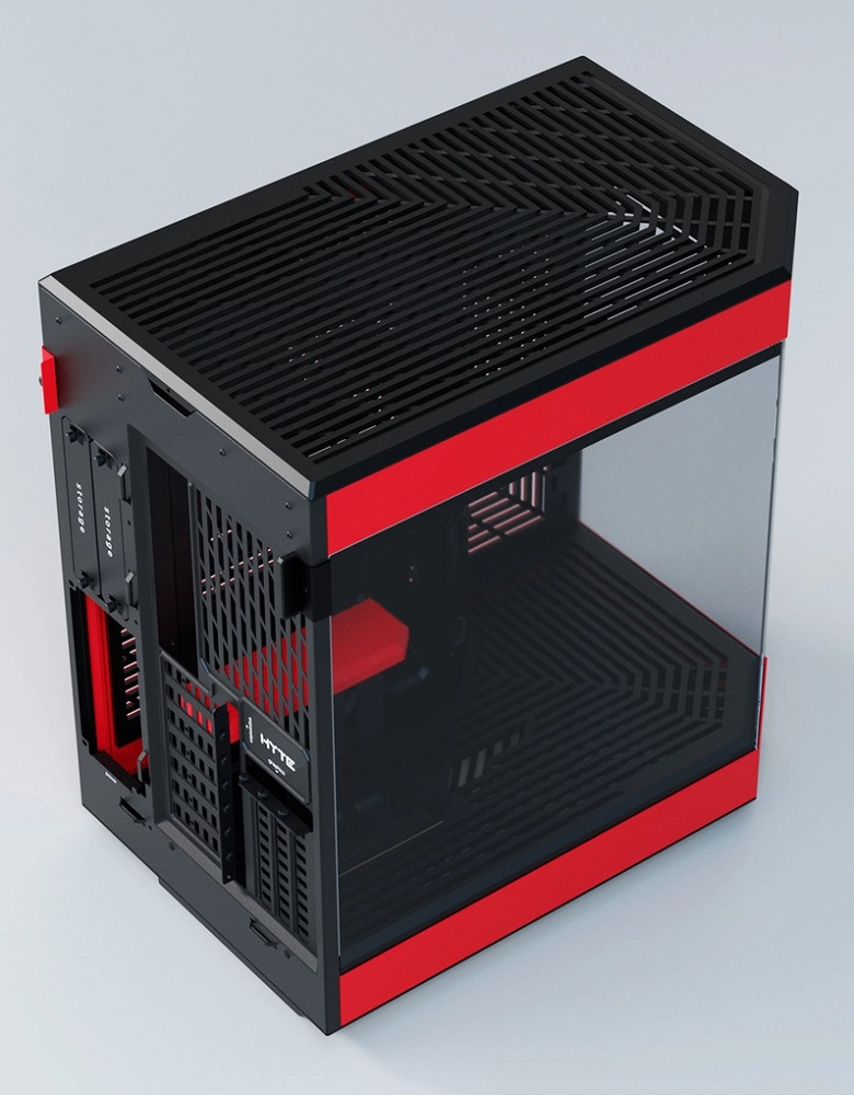 HYTE Y60 Dual Chamber Mid-Tower ATX Case Red | stickhealthcare.co.uk