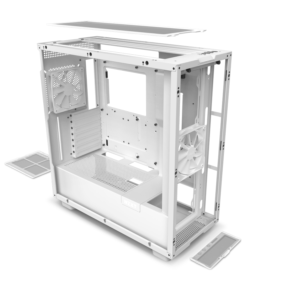 NZXT - NZXT H7 White Mid Tower Windowed PC Gaming Case