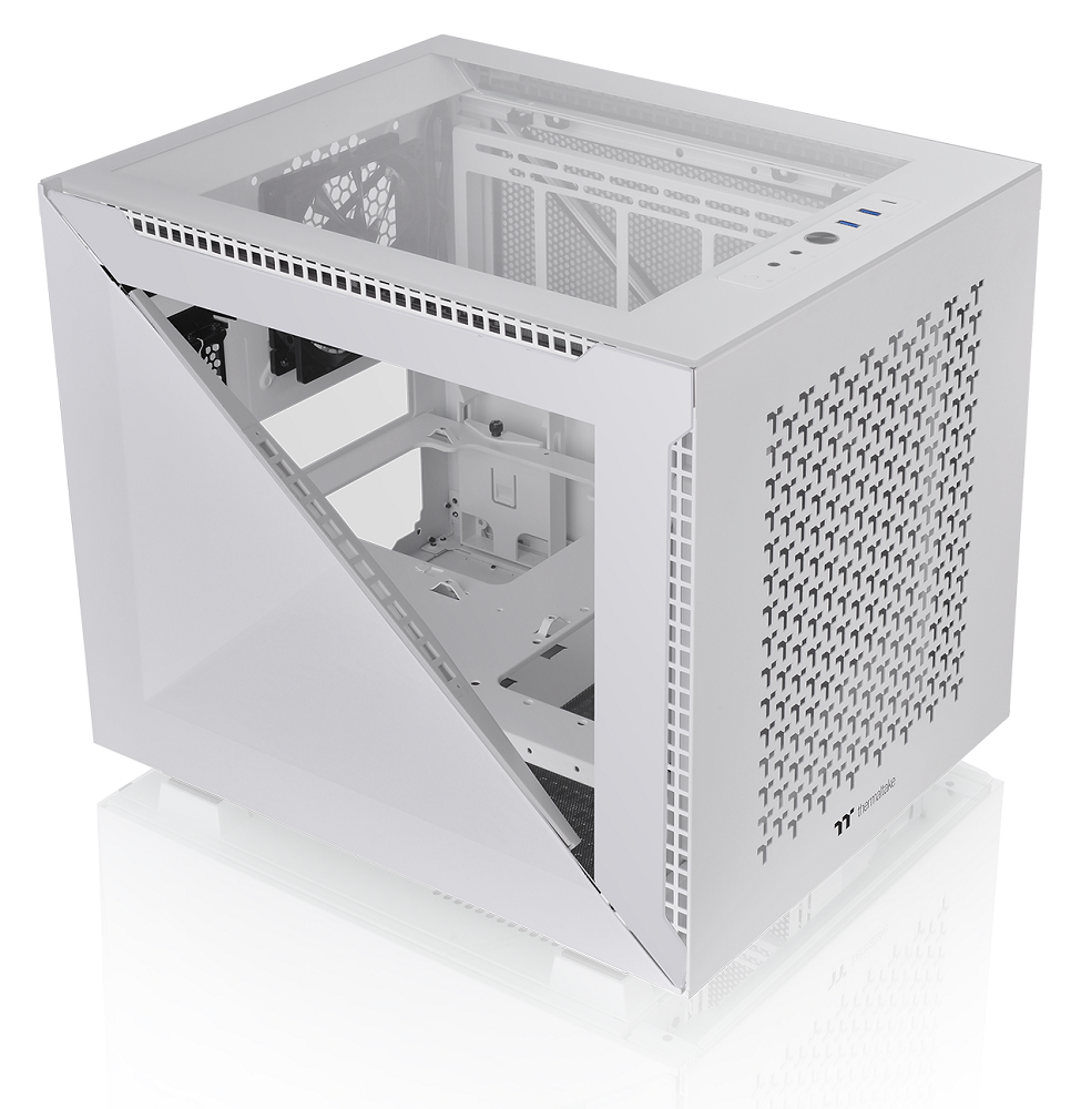 Thermaltake - Thermaltake Divider 200 TG Air Snow Micro-ATX Case