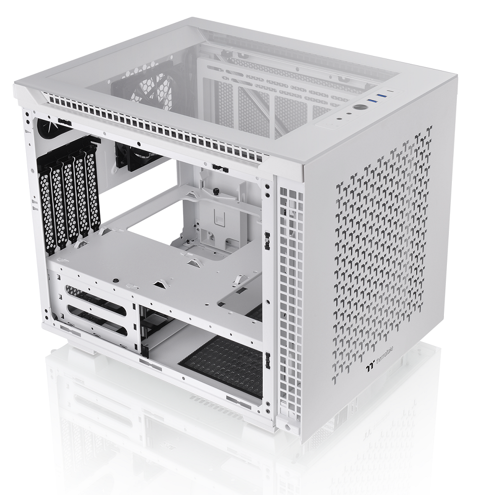 Thermaltake - Thermaltake Divider 200 TG Air Snow Micro-ATX Case