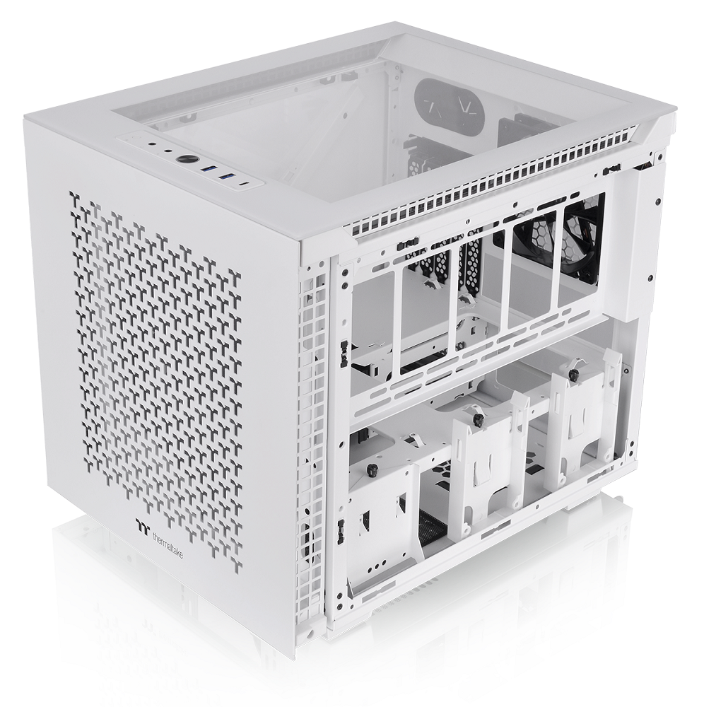 Thermaltake - Thermaltake Divider 200 TG Air Snow Micro-ATX Case