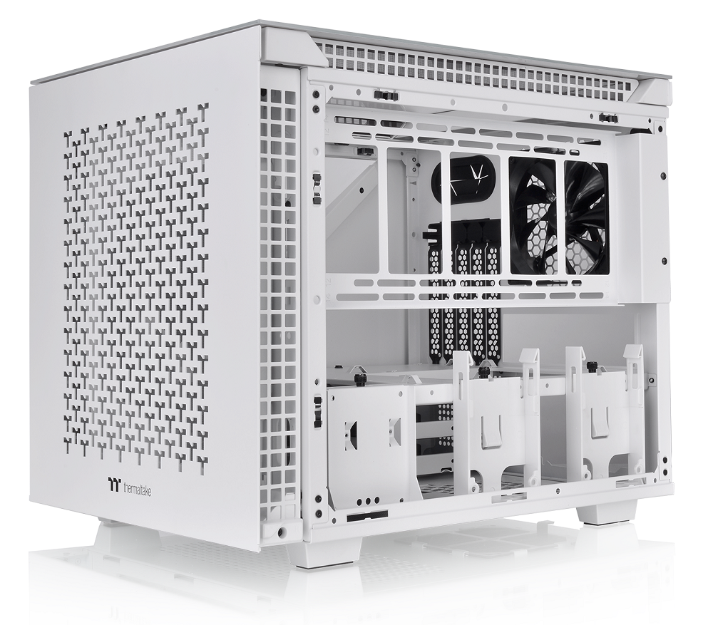 Thermaltake - Thermaltake Divider 200 TG Air Snow Micro-ATX Case