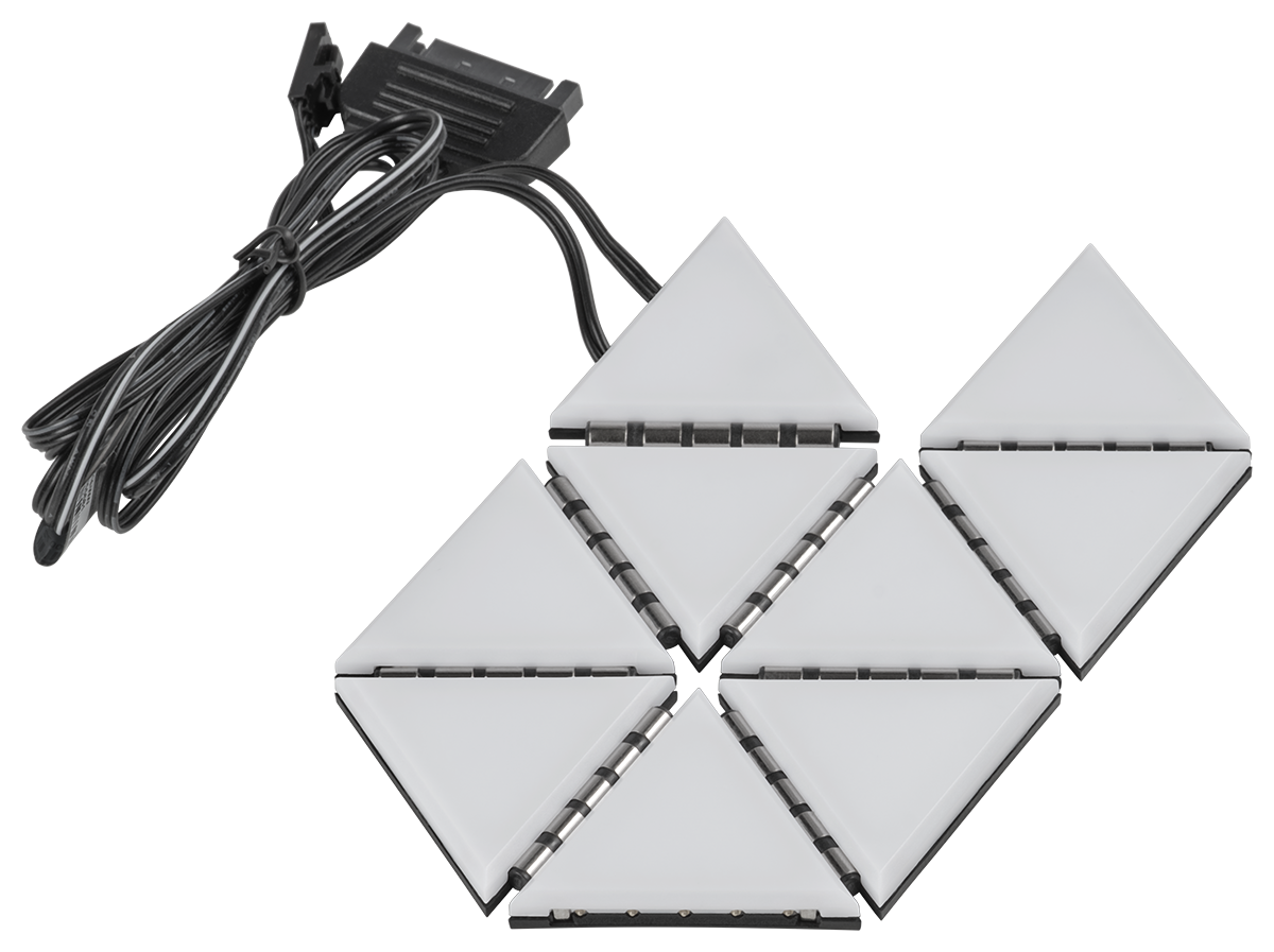 Corsair iCUE LC100 Case Accent Lighting Panels - Mini Triangle - 9x Tile Ex