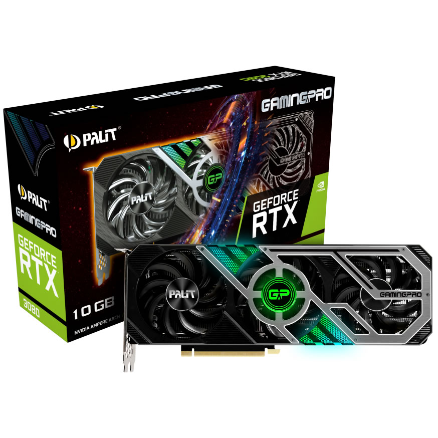B Grade Palit GeForce RTX 3080 Gaming Pro V1 LHR 10GB GDDR6X PCI-Express Graphics C