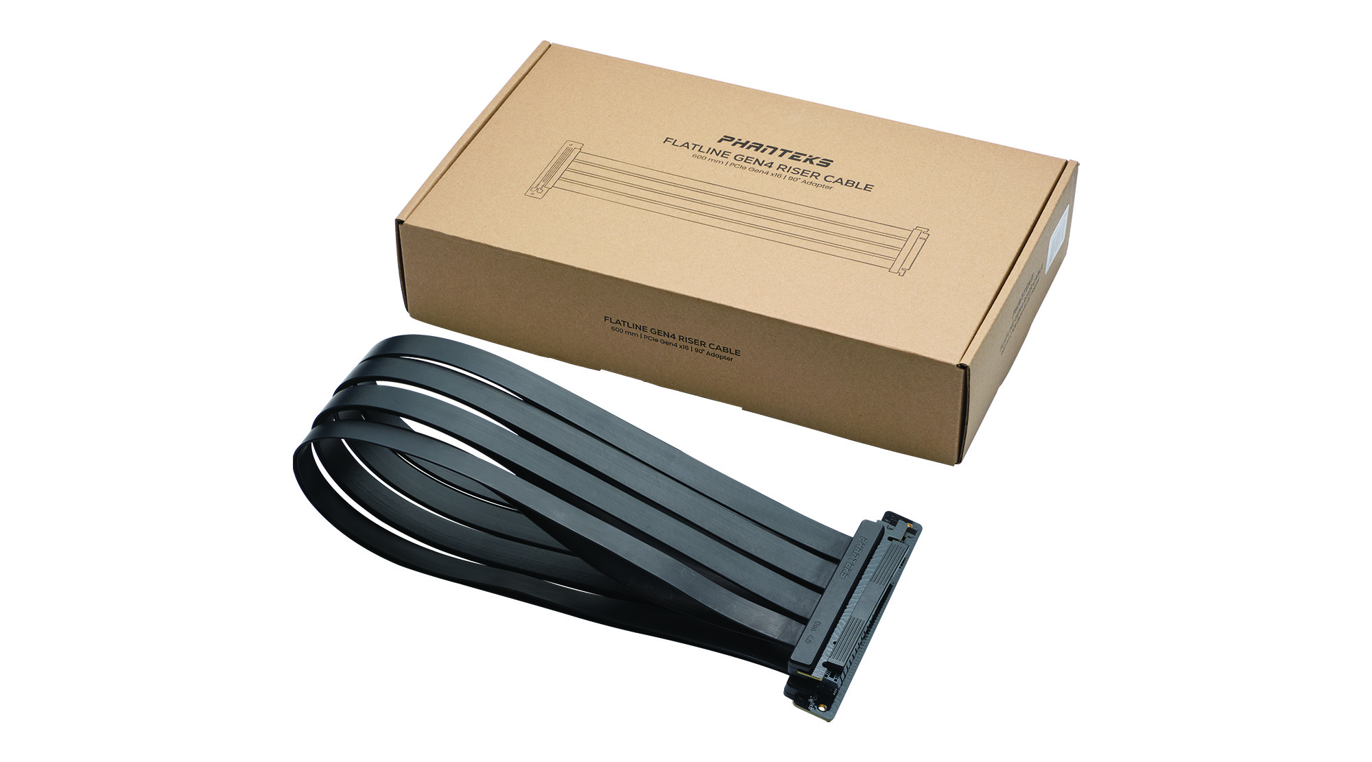 B Grade Phanteks 600 mmFlatline PCI-E 4.0 x16Riser Cable 90 Adapter