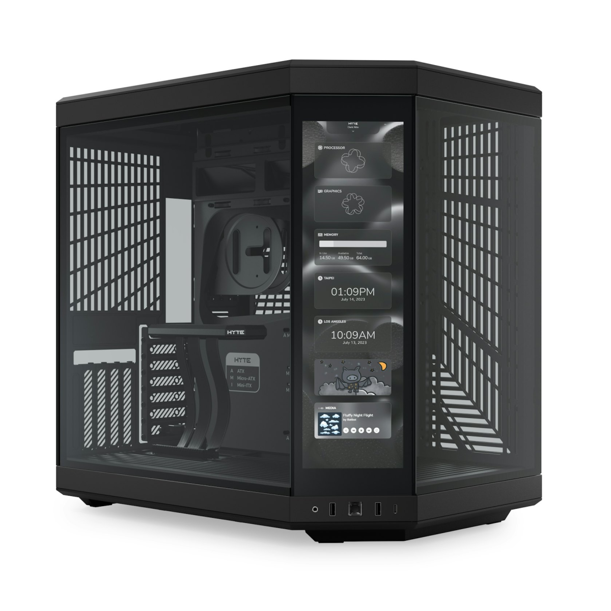 Build Stock Hyte Y70 Touch Dual Chamber Mid-Tower ATX Case - Black