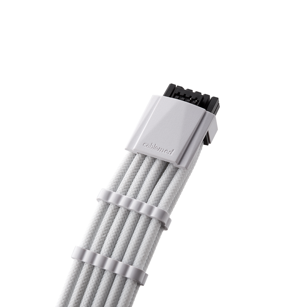 CableMod - CableMod RT-Series Pro ModMesh Sleeved 12VHPWR Dual Cable Kit for ASUS and Seasonic (White)