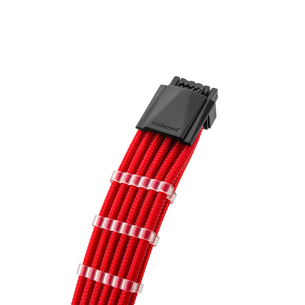 CableMod - CableMod RT-Series Pro ModMesh Sleeved 12VHPWR Dual Cable Kit for ASUS and Seasonic (Red)