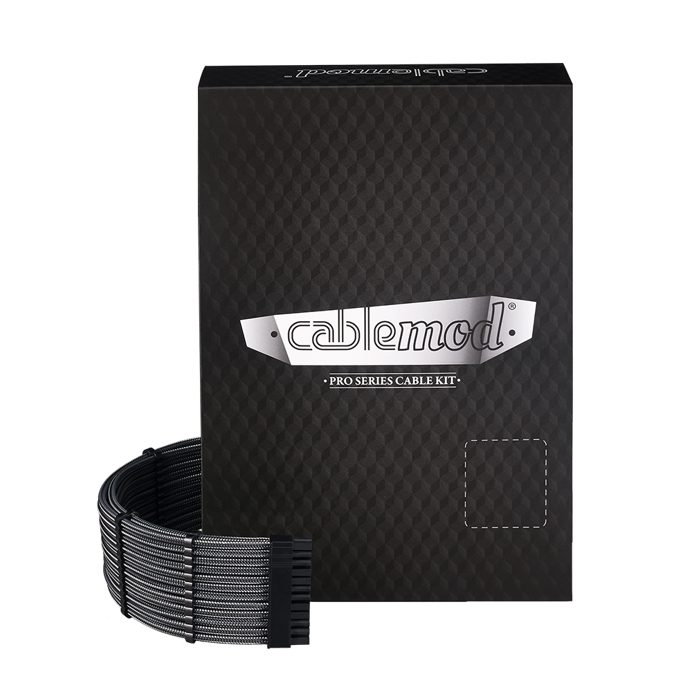 CableMod - CableMod RT-Series Pro ModMesh Sleeved 12VHPWR Dual Cable Kit for ASUS and Seasonic (Carbon)