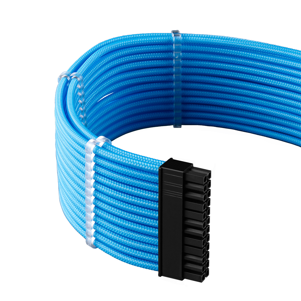 CableMod - CableMod RT-Series Pro ModMesh Sleeved 12VHPWR Dual Cable Kit for ASUS and Seasonic (Light Blue)
