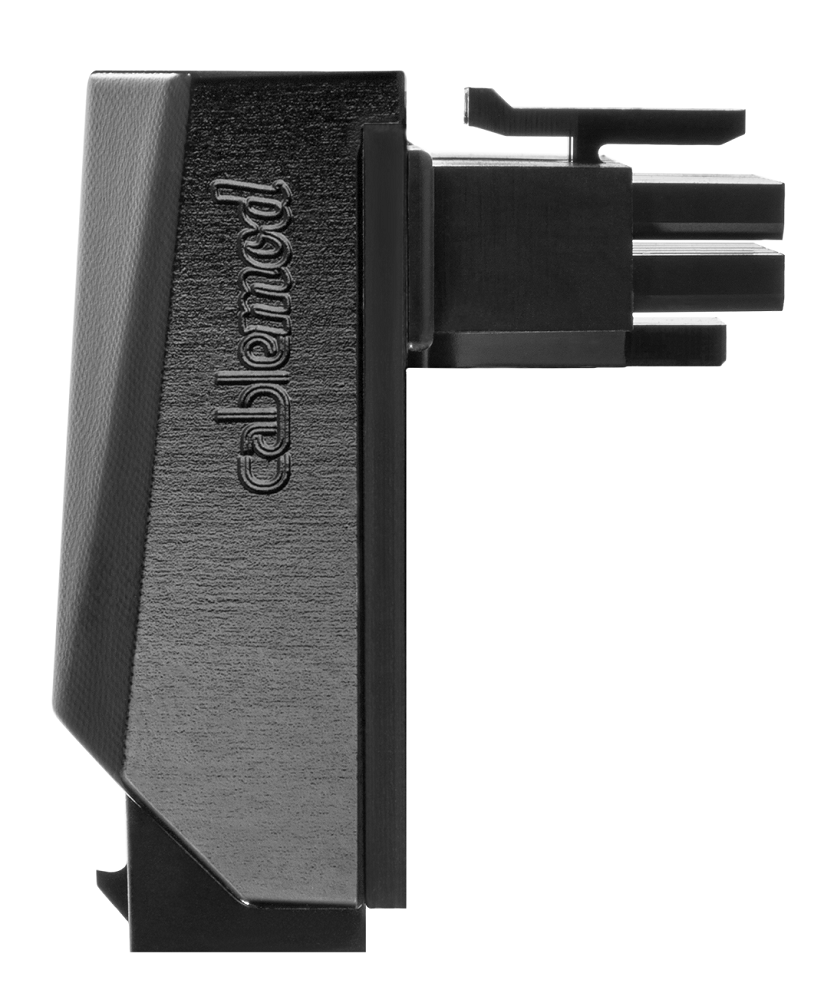 B Grade CableMod 12VHPWR 16-Pin 90-Degree Adapter Variant A - Black / Black