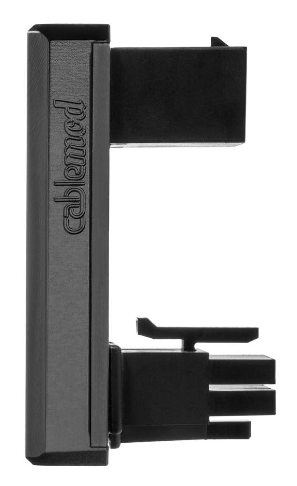 B Grade CableMod 12VHPWR 16-Pin 180-Degree Adapter Variant A - Black / Black