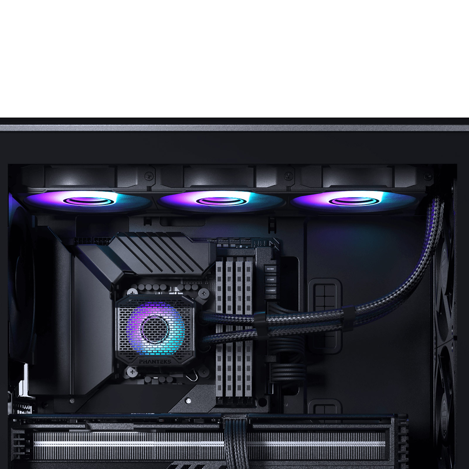 Phanteks - Phanteks Glacier One 360 M25 Black RGB All In One CPU Water Cooler - 360mm