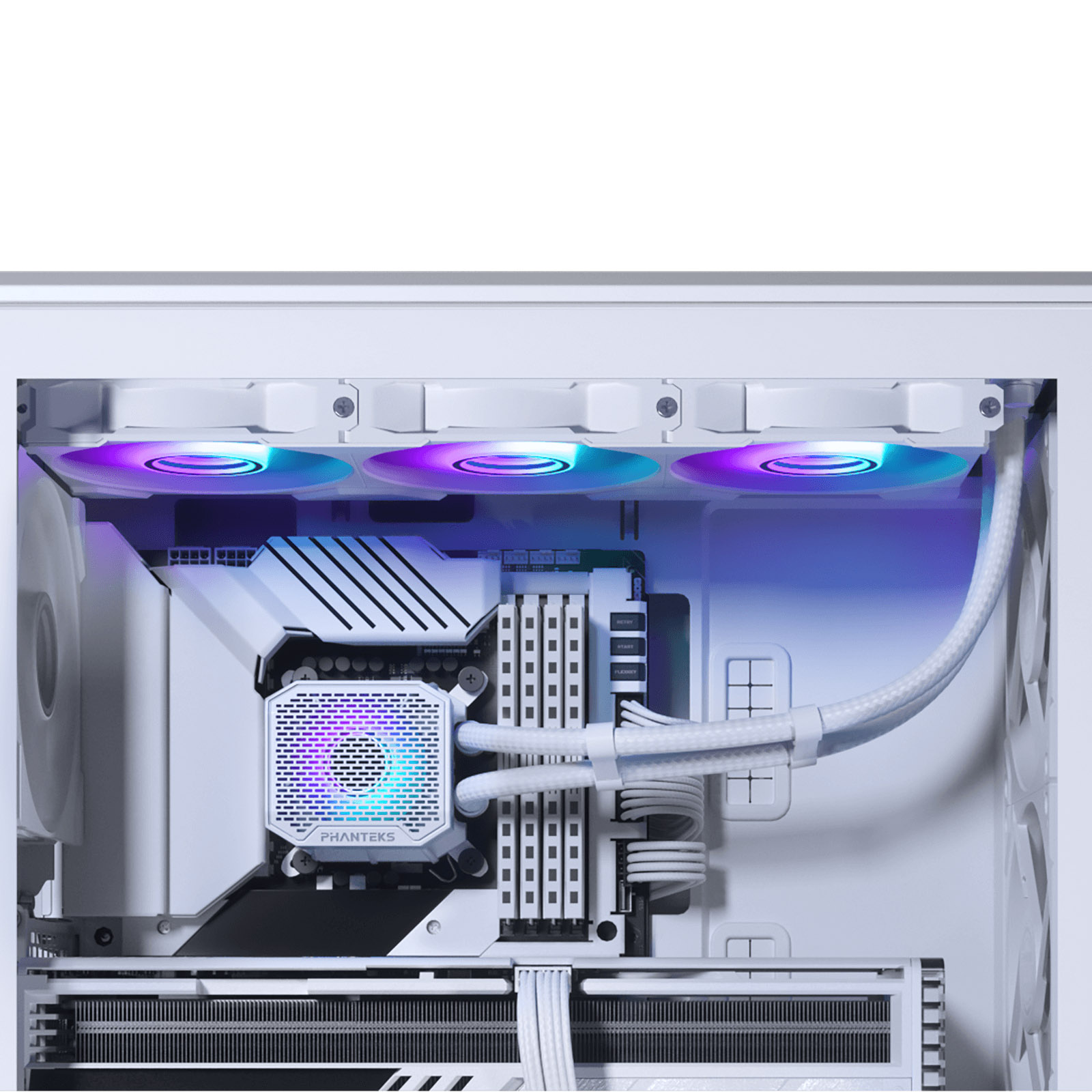 Phanteks - Phanteks Glacier One 360 M25 White RGB All In One CPU Water Cooler - 360mm