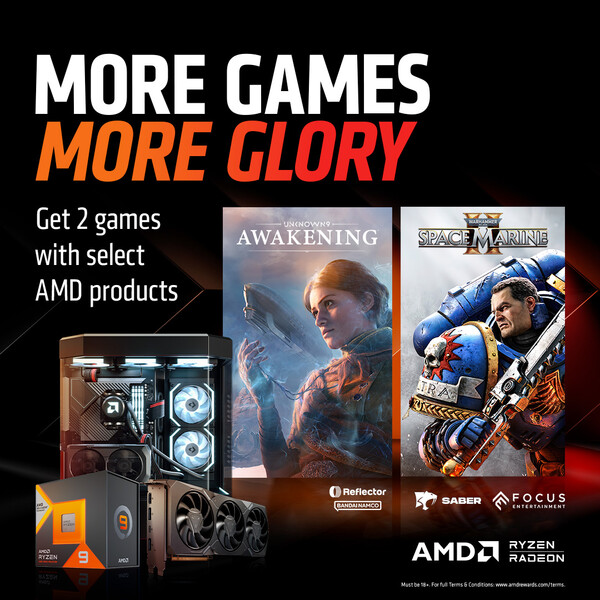 AMD Ryzen - Space Marine & Unknown 9 Awakening Games Bundle