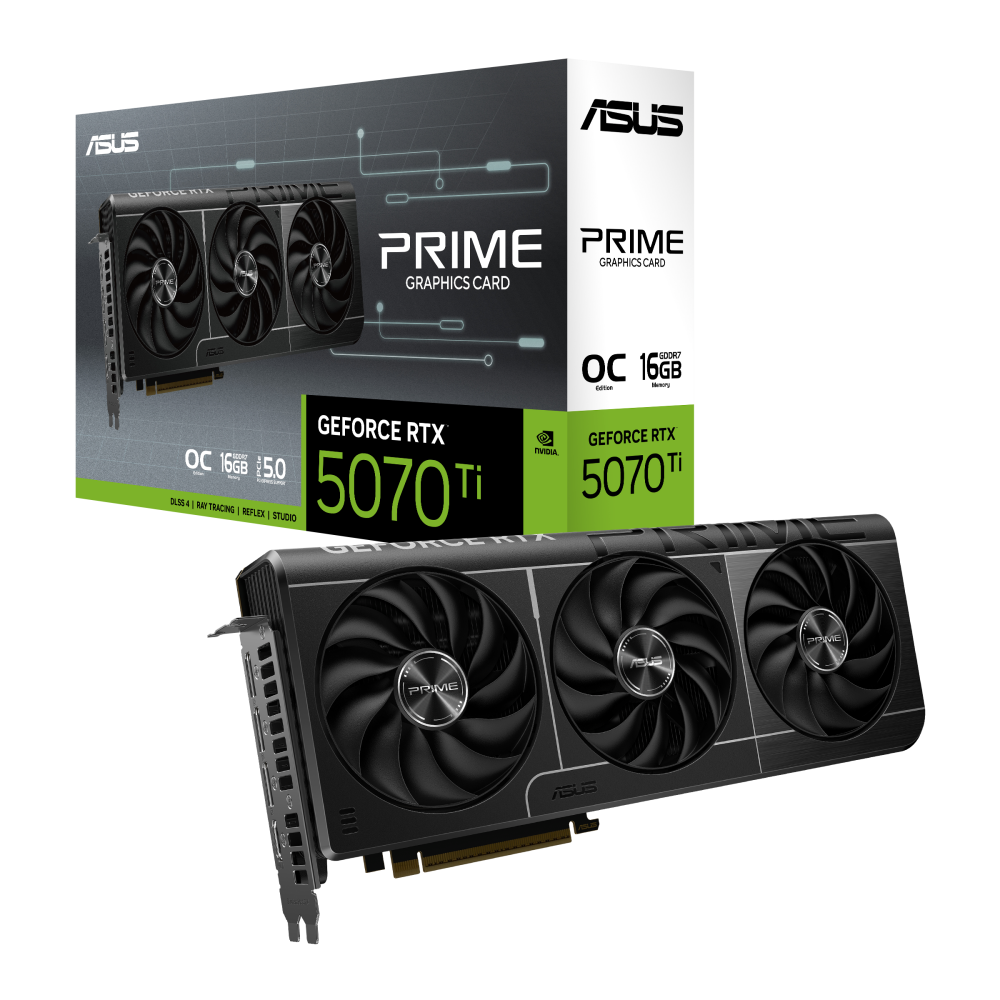 Asus GeForce RTX 5070Ti Prime OC 16GB GDDR7 PCI-Express Graphics Card