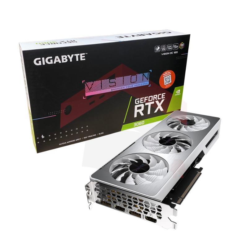 Gigabyte - Gigabyte GeForce RTX 3060 Vision OC 12GB GDDR6 PCI-Express Graphics Card