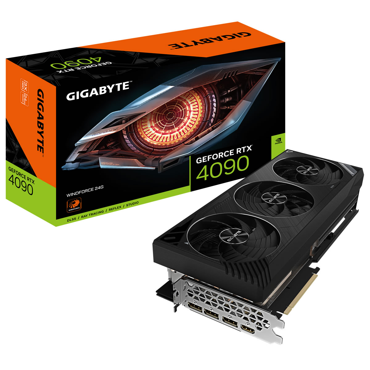 Gigabyte - Gigabyte GeForce RTX 4090 WindForce 24GB GDDR6X PCI-Express Graphics Card