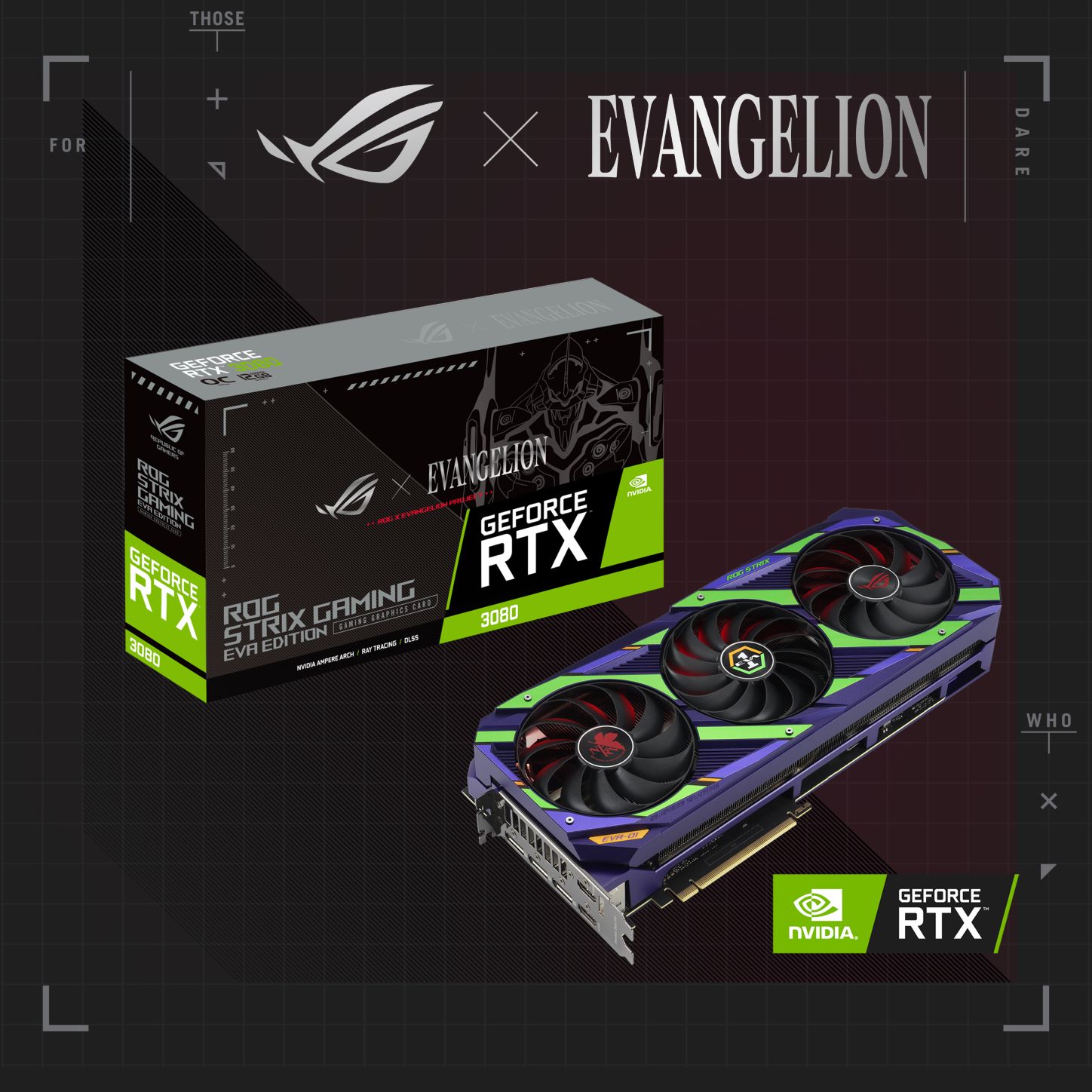 Asus - Asus GeForce RTX 3080 ROG Strix Gaming OC EVA Limited Edition 10GB Graphics Card