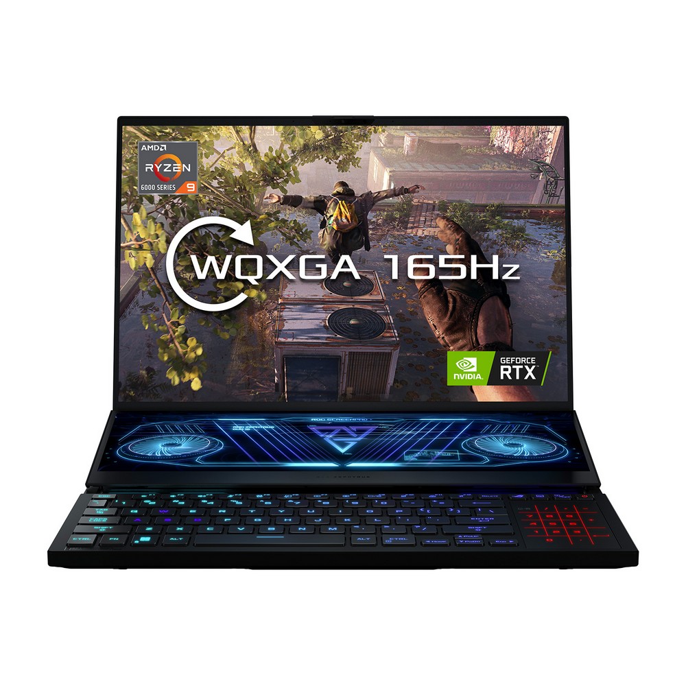 **OPEN BOX** ASUS ROG ZEPHYRUS DUO NVIDIA RTX 3080 Ti 16GB, 32GB, 16" WQXGA 165Hz, AMD Ryzen R9-6900HX Gaming Laptop