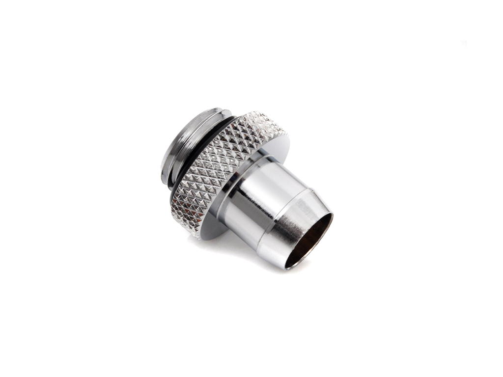 Bitspower - Bitspower Premium G1/4 Stubby High Flow 3/8 Fitting - shiny silver