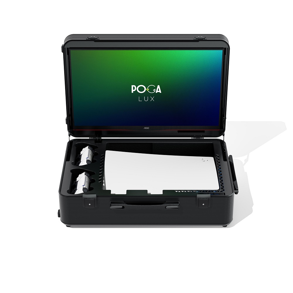 B Grade Indi Gaming POGA Lux Black Portable Console Case with Monitor - PS5 UK