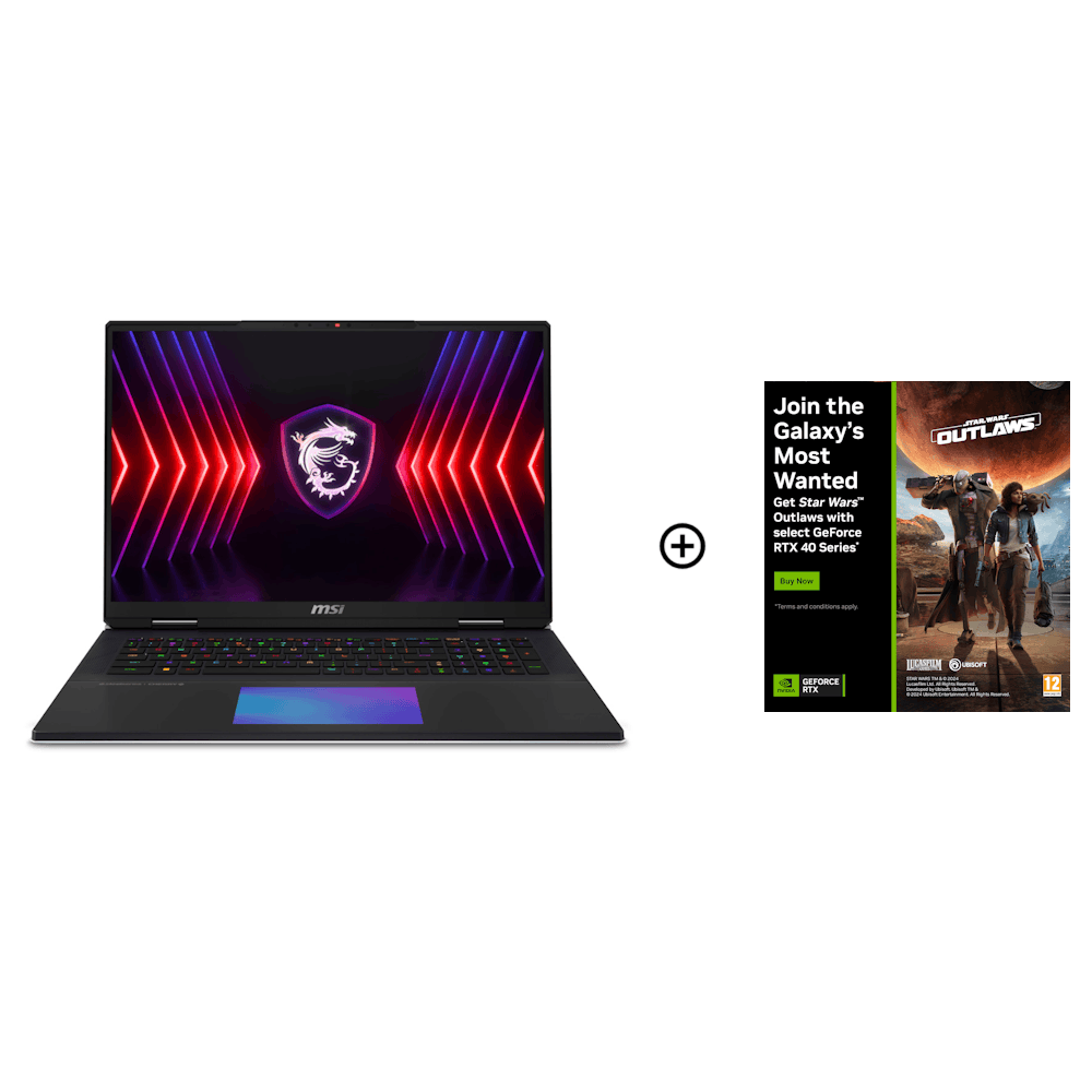 MSI Titan 18 HX NVIDIA RTX 4090 128GB 18 UHD+ MiniLED 120Hz Intel i9-14900HX Gaming Laptop