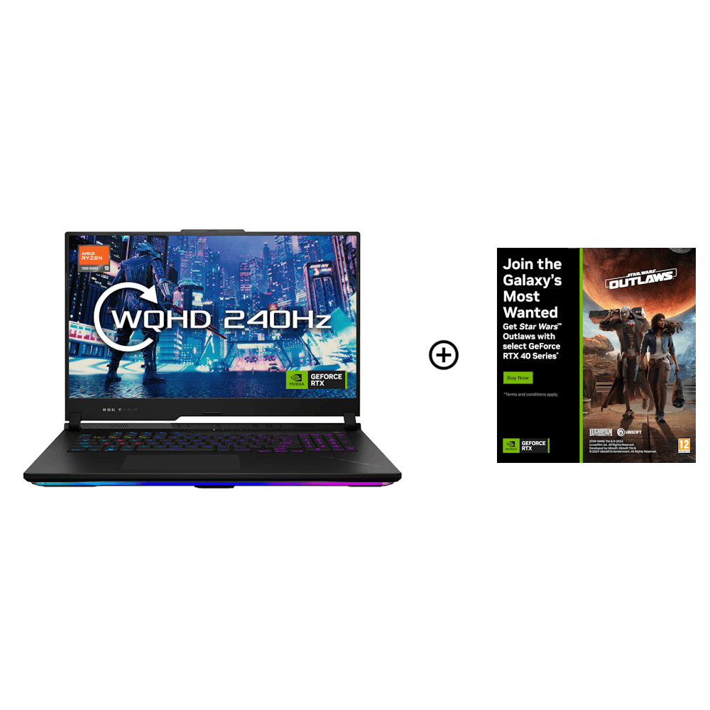 ASUS ROG Strix SCAR 17 NVIDIA RTX 4090 32GB 17.3 WQHD 240Hz AMD R9-7945HX3D Gaming Laptop